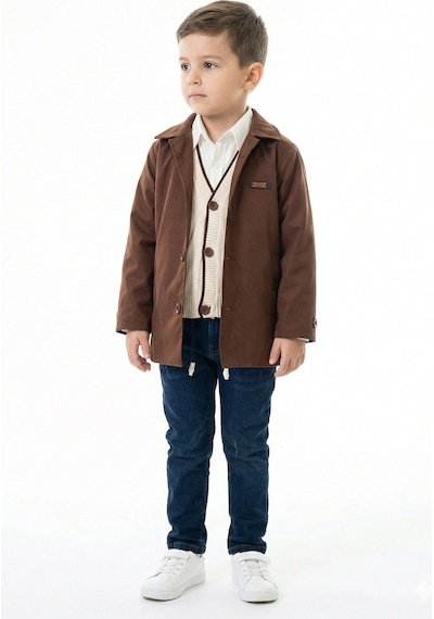 Xo Kids Erkek Çocuk 4lü Alt Üst Takım 2-5 Yaş 12201 Koyu Kahverengi