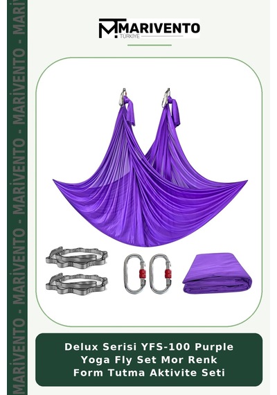 Delux Serisi Yfs-100 Purple Yoga Fly Set Mor Renk Form Tutma Aktivite Seti