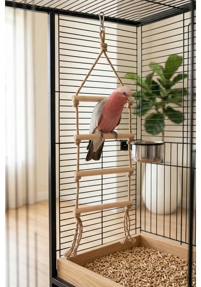 Mivra Pets Papağan Ahşap Merdiven Kemirme Oyuncağı