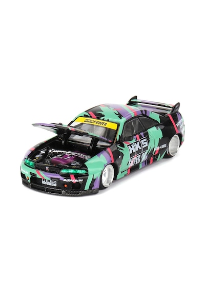 Mini Gt Kaido House /129 Nissan Skyline Gt-r R33 Hks V1 Model Araba