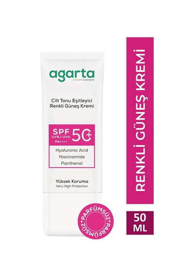 Tr Cilt Tonu Eşitleyici Renkli Güneş Kremi, Spf 50+, Hyaluronic Acid, Niacinakarın Bölgesi, Panthenol, 50 Ml