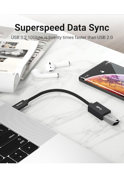 Usb C - Usb A 3.0 Adaptör Otg Thunderbolt 2'li Paket