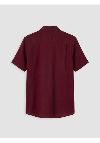 Lcwaıkıkı Classic Bordo Regular Fit Poplin Erkek Gömlek
