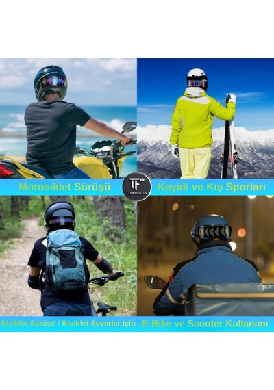 Teknofun Akıllı Kask Led Ekranı - Bluetooth App Kontrollü Sinyal Ve Hız Göstergeli - 1 Adet