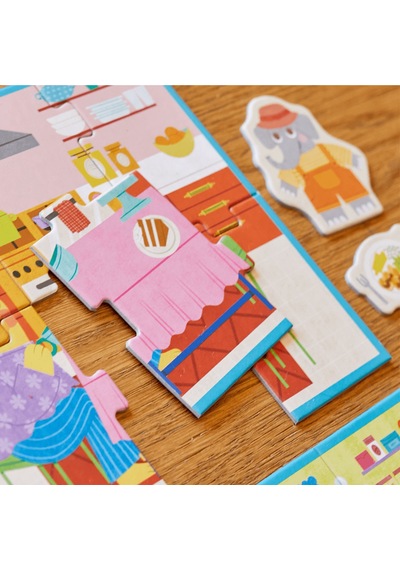 Moritoys My Dream House - 6in1 Puzzle 2-3-4-6-8-10 Parça Yapboz İle Hayalindeki Evi İnşa Et