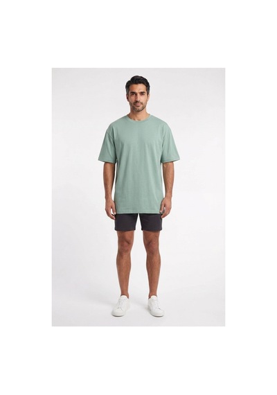 Lixa Basic Turkuaz Erkek Oversize T-shirt 141107 Siyah