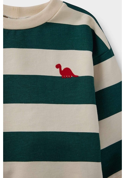 Defacto Erkek Bebek 2li Takım Çizgili Sweatshirt Jean Pantolon F3304a525auer134 Ekru Defacto Erkek Bebek 2li Takım Çizgili Sweatshirt Jean Pantolon F3304a525auer134 Ekru