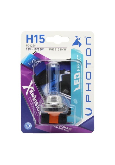 Ampul H15 12v 15/55w Xen Vision Tekli Blister Beyaz Işık 6000k Pht Ph5515 Dv B1