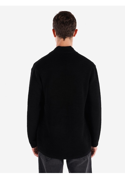 Colin's Colins Regular Fit Cepli Siyah Erkek Hırka Cl1065572 Siyah