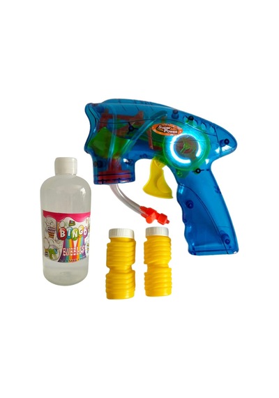 Işıklı Köpük Tabancası +2 Adet Baloncuk Likit Baloncuk Çıkaran Tabanca + 500 Ml Likit