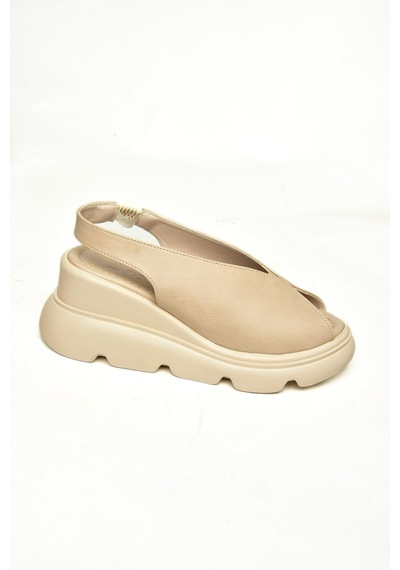 Fox Shoes U312255009 Ten Kalın Tabanlı Kadın Sandalet Ten-suni Deri Ten Rengi