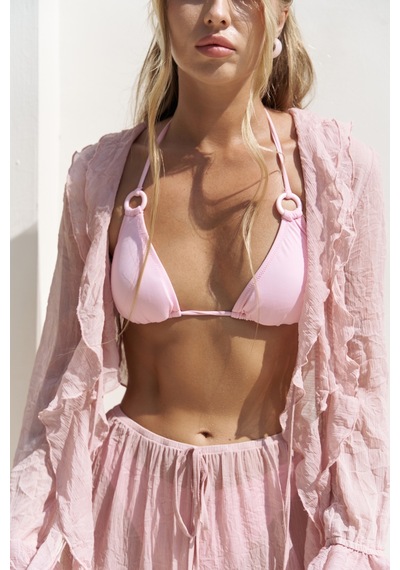 Mai Collection Mai Studios Co. Olivia Pembe Gömlek Pantolon Takım Pembe