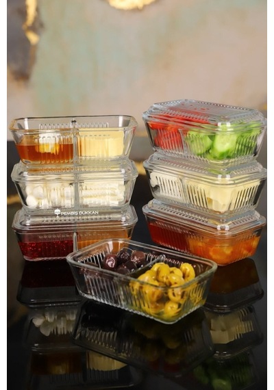 5 Adet Frigo 2 Bölmeli Kahvaltılık Ekru