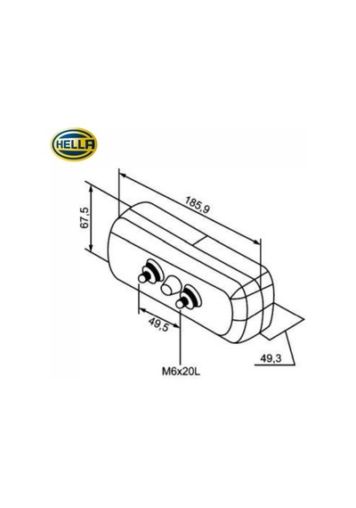 Hella Stop Lambası Sarı-kırmızı Forklift 186 68 Mm