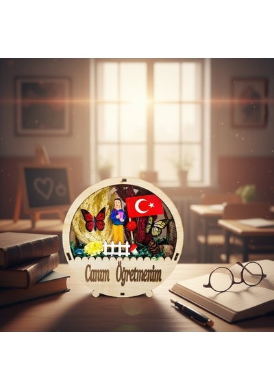 Premium Ofis Dekoru Dekoratif Obje Hatıra Eşyası Yuvarlak Saksı Teraryum - Öğretmenler Günü Hediyesi Çok Renkli