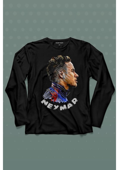 Neymar Jr 10 Psg Uzun Kollu Tişört Baskılı T-shirt 001