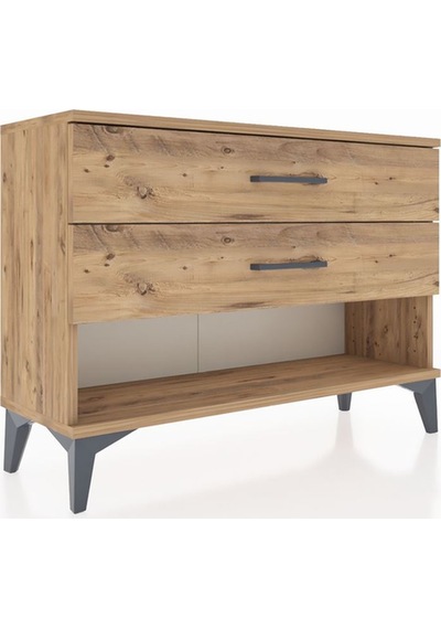 Arges Şifonyer 2 Çekmeceli 88x30x64 Çam-çam Atlas Çam