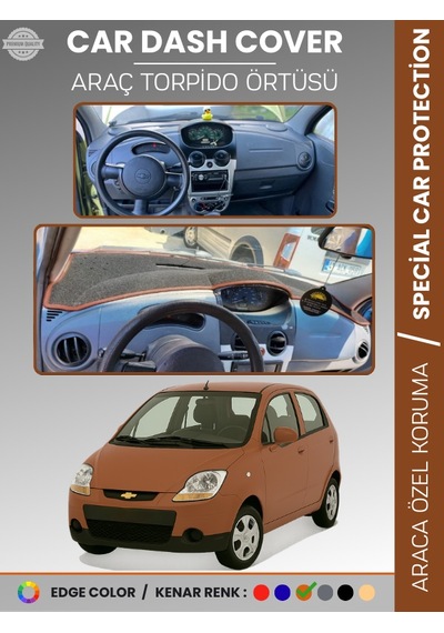 Chevrolet Spark 2009-2015 Torpido Örtüsü Ön Göğüs Koruma Torpido Koruma Tam Uyum Çatlamayı Önler - 692 Stiloto