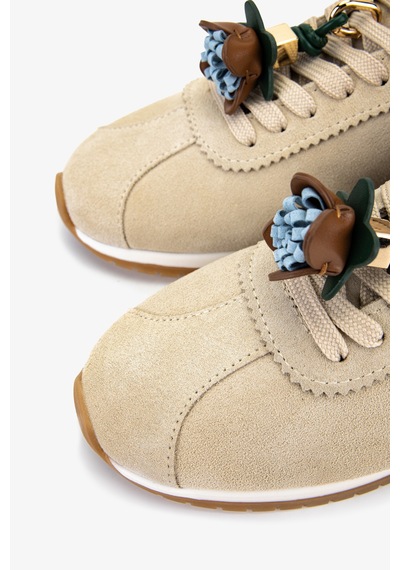 Valmenti Kadın Hakiki Deri Bej Süet Sneakers & Spor Ayakkabı 1009 182 Bn Ayk Y26 Bej Suet