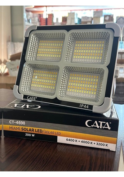 Ct-4698 Miami Solar Led Projektör Yeni Solar Panel Ve Pil Ömrü Güçlendirilmiş Beyaz 53116637