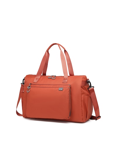 Smart Bags Kiremit Büyük Boy Çok Cepli Ekstra Hafif Kumaş Seyahat Çantası