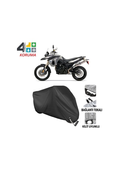 Bmw F800 Gs Motosiklet Brandası ( Kilit Uyumlu - Siyah