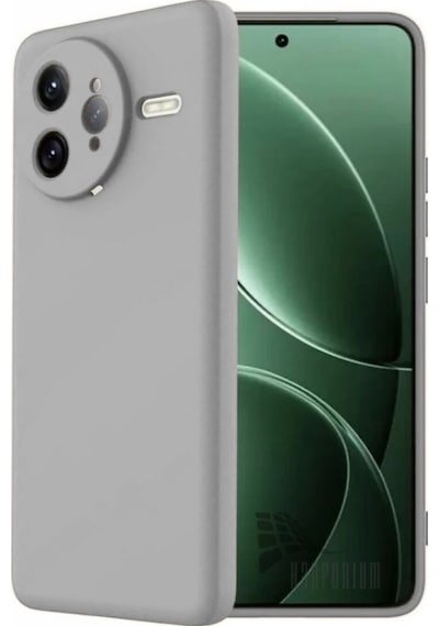 Poco F7 Ultra Uyumlu Silikon Kılıf - Pastel Renk Tonu Kamera Korumalı Esnek Kapak - Gri Gri