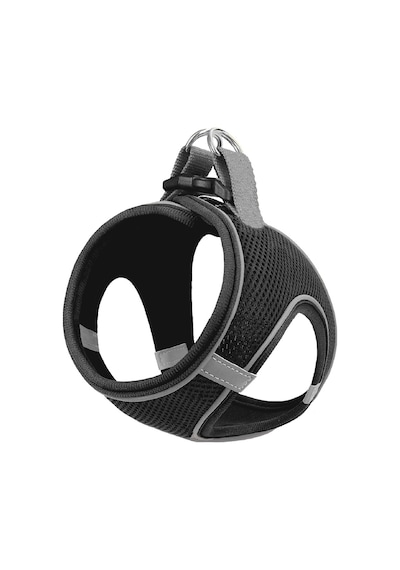 Mita Air Mesh Kedi Köpek Göğüs Tasması Çift Reflektörlü, Terletmeyen Siyah