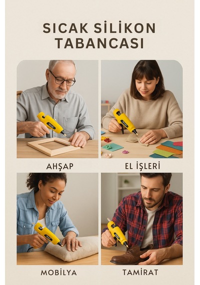 Sgs Plus Kalın Silikon Tabancası, 5291, Elektrikli Mühür Mumu Eritme Aracı, 60w