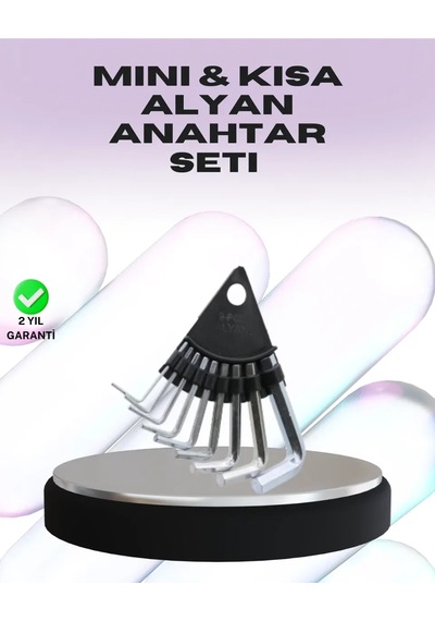 9 Parça Alyan Anahtar Seti Farklı Metrik Ölçü Pratik Taşıma 38184063