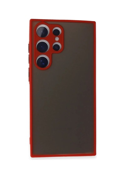Magicool Samsung Galaxy Uyumlu S24 Ultra Kılıf Montreal Silikon Kapak - Kırmızı