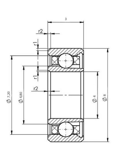Ezo Smr84 Zz Minyatür Rulman 4x8x3 Olta Makinası Paslanmaz 1 Adet