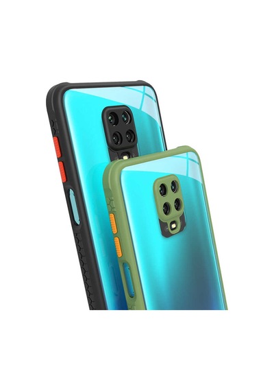 Xiaomi Redmi Note 9s Kılıf Zore Kaff Kapak Koyu Yeşil