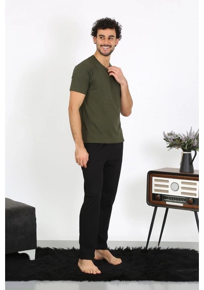 Najmaddin.com Beru Erkek Penye Haki 3'lü Pijama Takımı