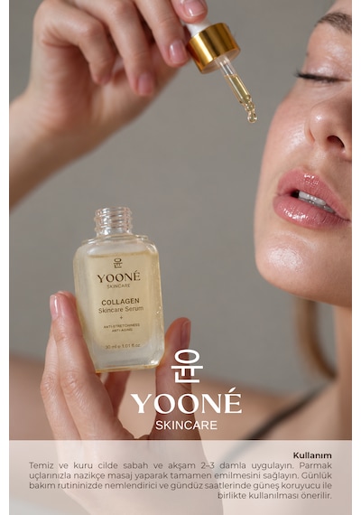Yooné Skincare Collagen Serum 30 Ml Yoğun Kolajen Bakımı İle Nemli Ve Canlı Cilt Görünümü