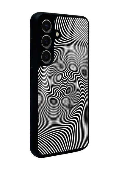 Samsung Uyumlu S24 Triptrance Wave Tasarımlı Glossy Telefon Kılıfı Çok Renkli