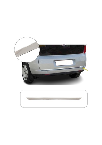 Fiat Doblo Uyumlu 2014 Ve Üzeri Krom Bagaj Alt Çıtası Paslanmaz Çelik