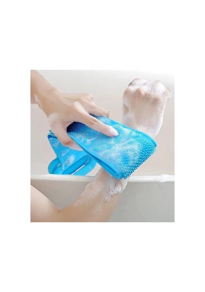 Silikon Masajlı Yumuşak Duş Lifi, Çift Taraflı Banyo Kesesi