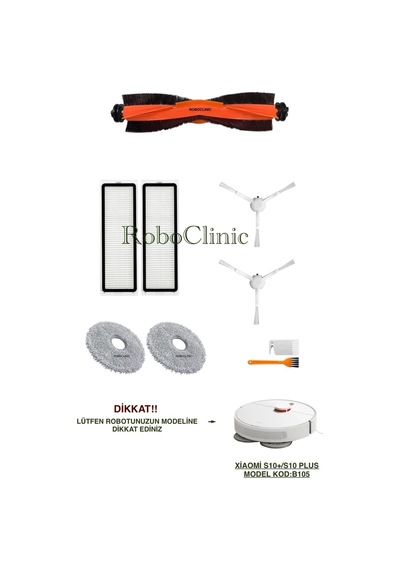 Xiaomi Robot Vacuum S10+/s10 Plus Robot Süpürge Uyumlu Fırça,hepa Filtre,mop Set-9 Parça