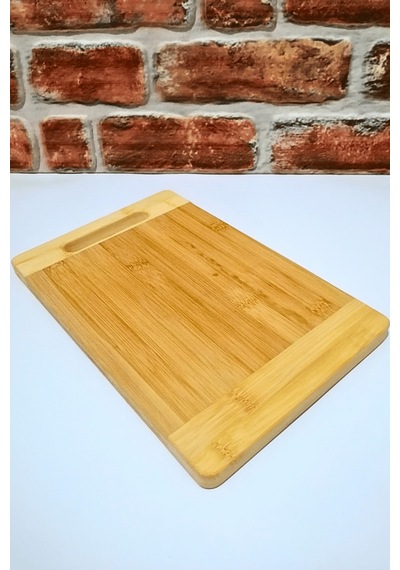 Bambu Orta Boy Kesme Tahtası 24 Cm X 34 Cm Kahverengi