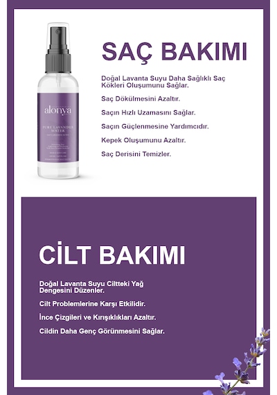 Pure Lavander Saf Lavanta Suyu Canlandırıcı Besleyici Bakım Toniğ
