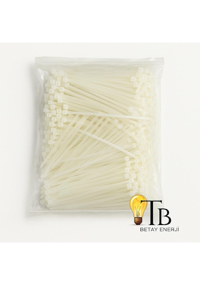 Gwest Kablo Bağı 100x2.5 Mm 1.000 Adet Plastik Kelepçe Standart Nylon 66 1000 Adet Beyaz