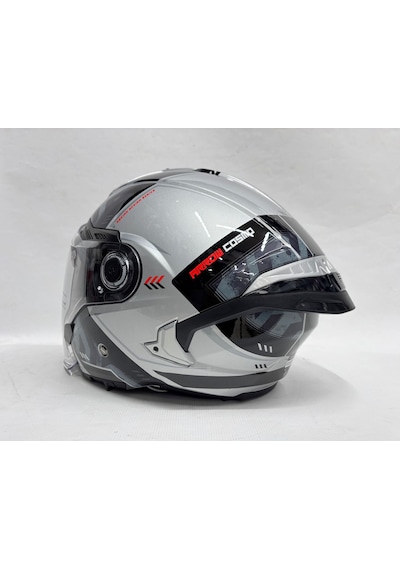 Mt Cosmo Arrow C2 Parlak Renk Güneş Vizörlü Yarım Kask Çok Renkli