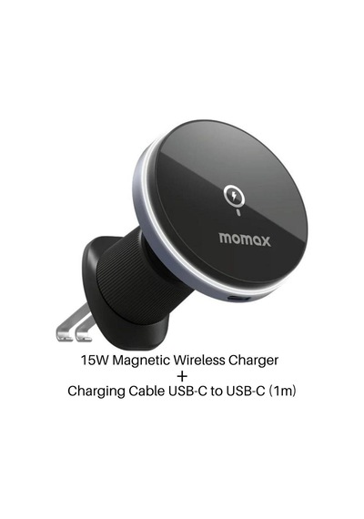 Q.mag Mount5 15w Magnetic Wireless Şarjlı Araç Telefon Tutucu Usb-c To Usb-c Cable Siyah