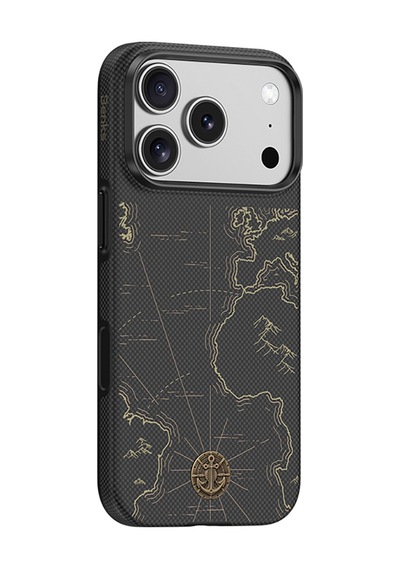 Apple iPhone Uyumlu 18 Pro Max Kılıf M-safeli Karbon Fiber Benks Armoredge Air Navigator Kevlar Kapak Siyah
