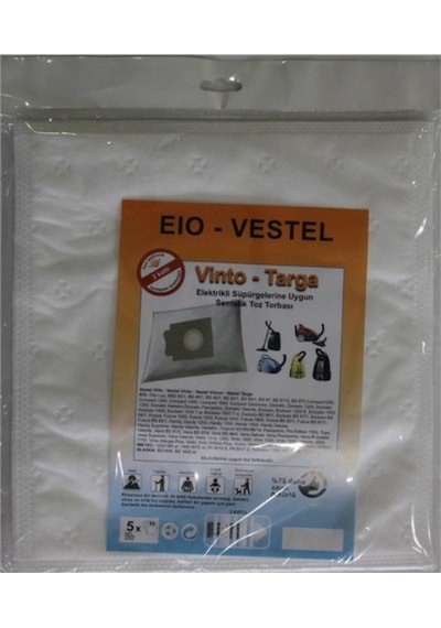 Vestel Uyumlu Vinto Elektrikli Süpürgeye Uygun Sentetik Toz Torbası