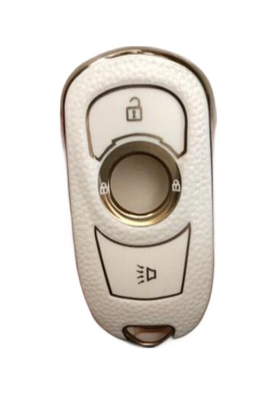 Opel Astra K Ve Insignia Grand Uyumlu Anahtar Koruma Kılıf Beyaz - Gold