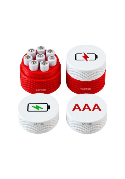 Yapı3d Aa Aaa Pil Saklama Kutusu 6'lı Set 3 Adet Aa 3 Adet Aaa Pil Organizer Düzenleyici Muhafaza Ve Taşıma Kabı