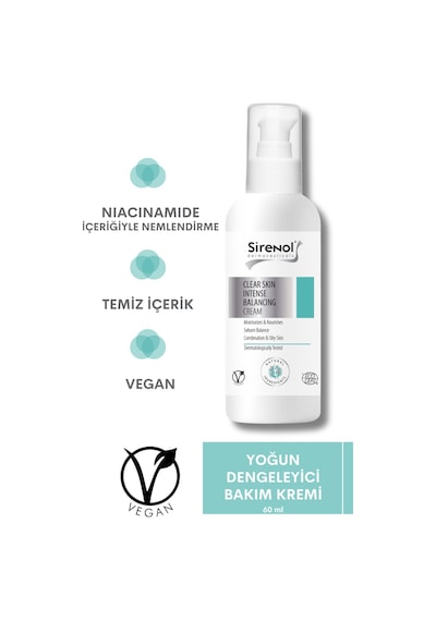 Sirenol Clear Skin Intense Balancing Yoğun  Bakım Kremi 60 ML