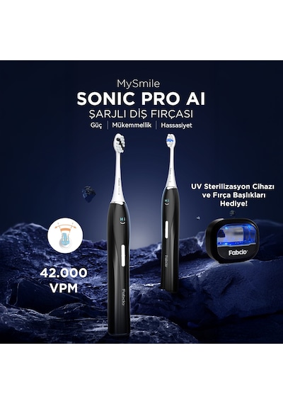 Fabcio Mysmile Sonic Pro Aı Şarjlı Diş Fırçası + Diş Beyazlatma Serumu Hediye